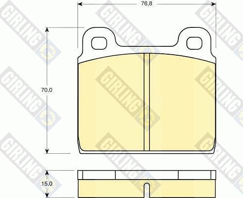 Girling 6101002 - Kit pastiglie freno, Freno a disco autozon.pro