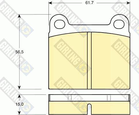 Girling 6101012 - Kit pastiglie freno, Freno a disco autozon.pro