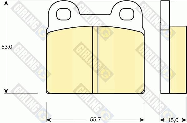 Girling 6101022 - Kit pastiglie freno, Freno a disco autozon.pro