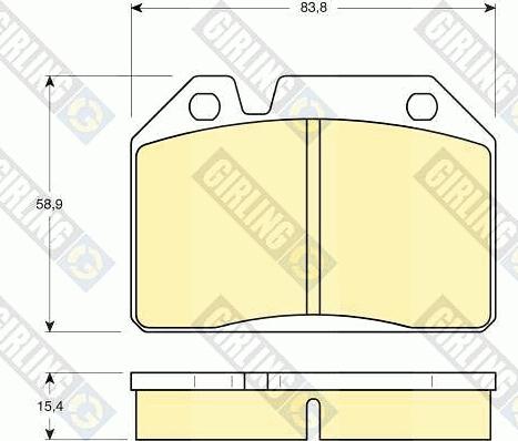 Girling 6101193 - Kit pastiglie freno, Freno a disco autozon.pro