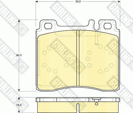 Girling 6101132 - Kit pastiglie freno, Freno a disco autozon.pro