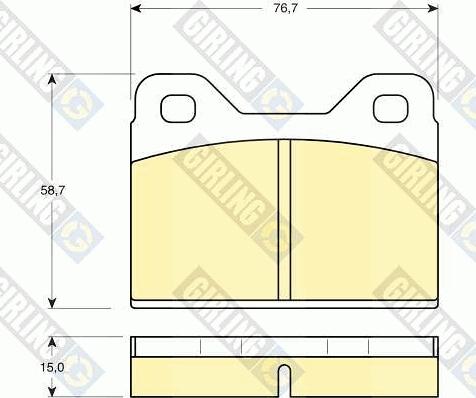 Girling 6101122 - Kit pastiglie freno, Freno a disco autozon.pro