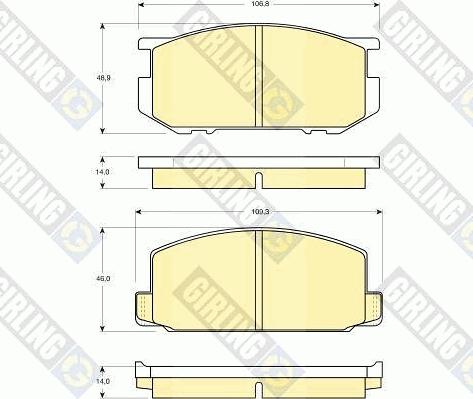 Girling 6101819 - Kit pastiglie freno, Freno a disco autozon.pro