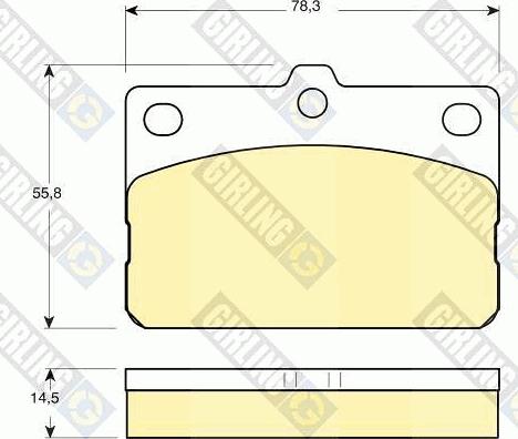 Girling 6101389 - Kit pastiglie freno, Freno a disco autozon.pro