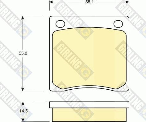 Girling 6101269 - Kit pastiglie freno, Freno a disco autozon.pro