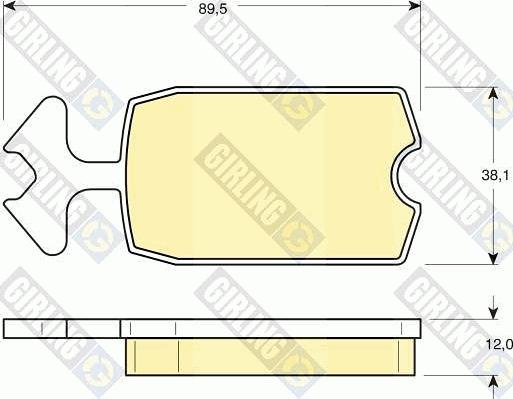 Girling 6101279 - Kit pastiglie freno, Freno a disco autozon.pro