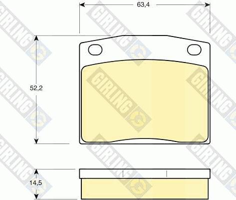 Girling 6101719 - Kit pastiglie freno, Freno a disco autozon.pro