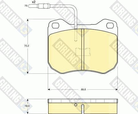 Girling 6101732 - Kit pastiglie freno, Freno a disco autozon.pro