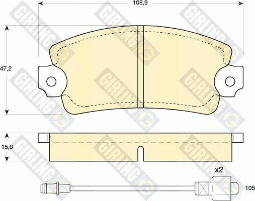 Girling 6101723 - Kit pastiglie freno, Freno a disco autozon.pro