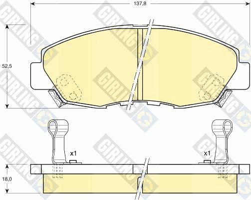 Girling 6108949 - Kit pastiglie freno, Freno a disco autozon.pro