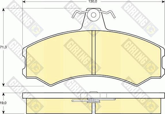 Girling 6108461 - Kit pastiglie freno, Freno a disco autozon.pro