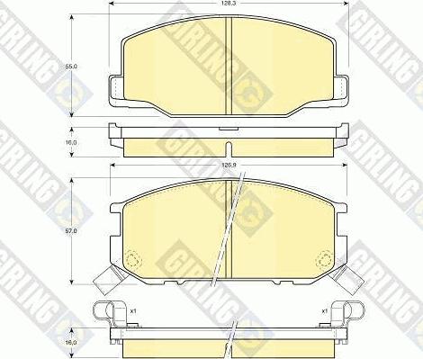 Girling 6108699 - Kit pastiglie freno, Freno a disco autozon.pro