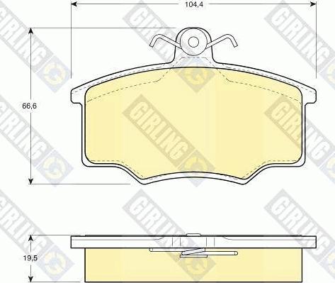 Girling 6108631 - Kit pastiglie freno, Freno a disco autozon.pro