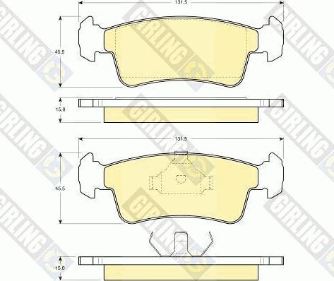 Girling 6108672 - Kit pastiglie freno, Freno a disco autozon.pro