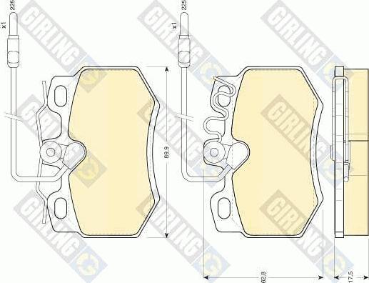 Girling 6108081 - Kit pastiglie freno, Freno a disco autozon.pro