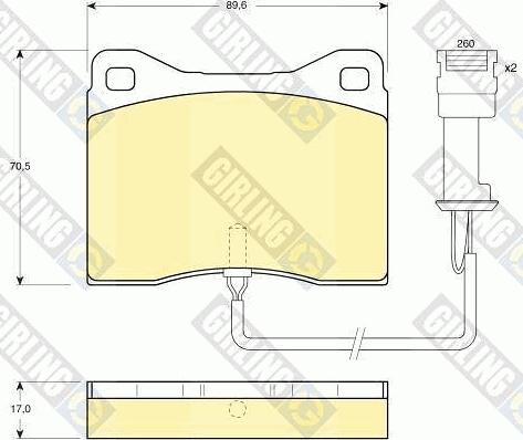 Girling 6108022 - Kit pastiglie freno, Freno a disco autozon.pro