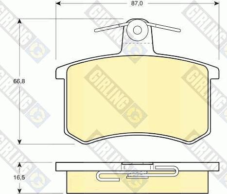 Girling 6108141 - Kit pastiglie freno, Freno a disco autozon.pro