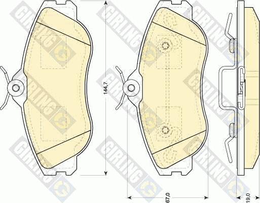 Girling 6108151 - Kit pastiglie freno, Freno a disco autozon.pro