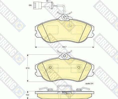 Girling 6108161 - Kit pastiglie freno, Freno a disco autozon.pro