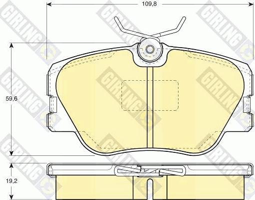 Girling 6108181 - Kit pastiglie freno, Freno a disco autozon.pro