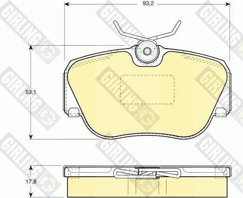 Girling 6108171 - Kit pastiglie freno, Freno a disco autozon.pro