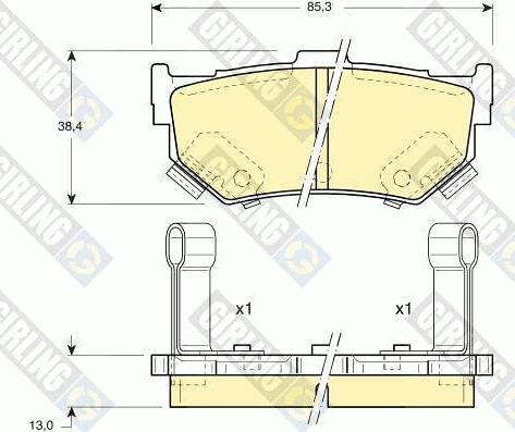 Girling 6108849 - Kit pastiglie freno, Freno a disco autozon.pro