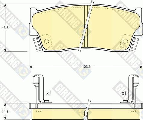 Girling 6108859 - Kit pastiglie freno, Freno a disco autozon.pro