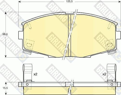 Girling 6108809 - Kit pastiglie freno, Freno a disco autozon.pro