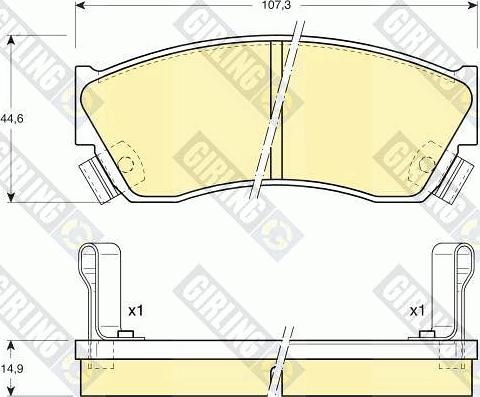 Girling 6108839 - Kit pastiglie freno, Freno a disco autozon.pro