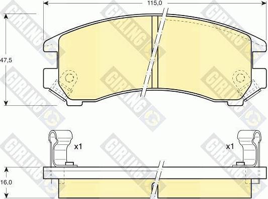 Girling 6108829 - Kit pastiglie freno, Freno a disco autozon.pro