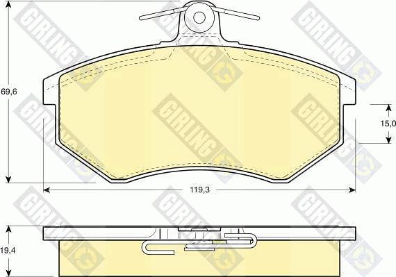 Girling 6108261 - Kit pastiglie freno, Freno a disco autozon.pro