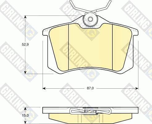 Girling 6108231 - Kit pastiglie freno, Freno a disco autozon.pro