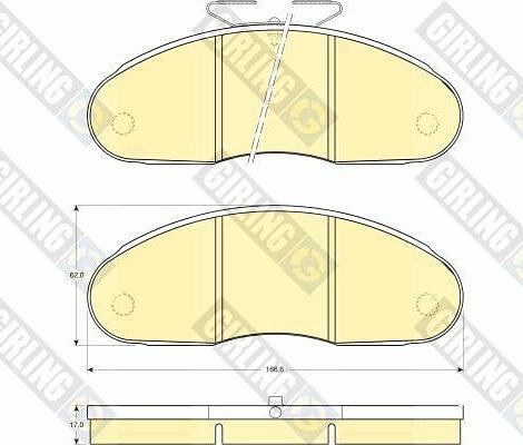 Girling 6108273 - Kit pastiglie freno, Freno a disco autozon.pro