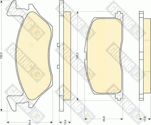 Girling 6108789 - Kit pastiglie freno, Freno a disco autozon.pro