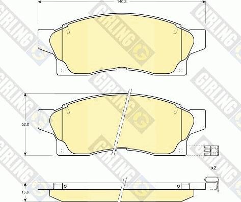 Girling 6108779 - Kit pastiglie freno, Freno a disco autozon.pro