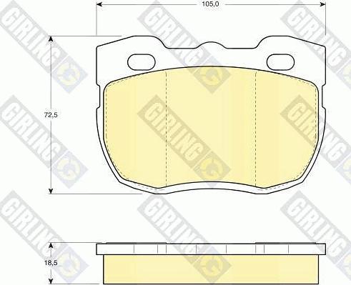 Girling 6103946 - Kit pastiglie freno, Freno a disco autozon.pro