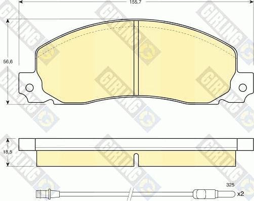 Girling 6103443 - Kit pastiglie freno, Freno a disco autozon.pro