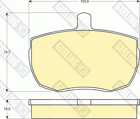 Girling 6103416 - Kit pastiglie freno, Freno a disco autozon.pro