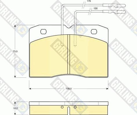 Girling 6103439 - Kit pastiglie freno, Freno a disco autozon.pro