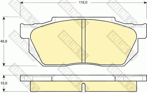 Girling 6103589 - Kit pastiglie freno, Freno a disco autozon.pro