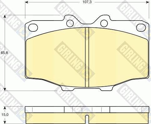 Girling 6103529 - Kit pastiglie freno, Freno a disco autozon.pro