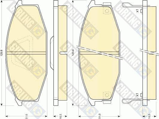 Girling 6103699 - Kit pastiglie freno, Freno a disco autozon.pro