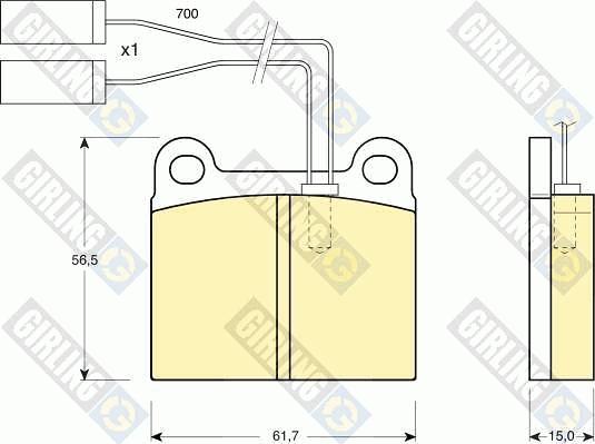 Girling 6103622 - Kit pastiglie freno, Freno a disco autozon.pro