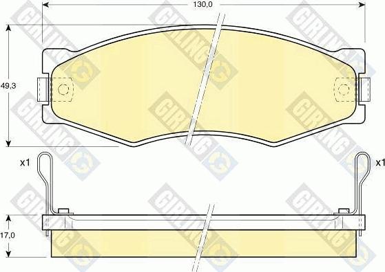 Girling 6103679 - Kit pastiglie freno, Freno a disco autozon.pro