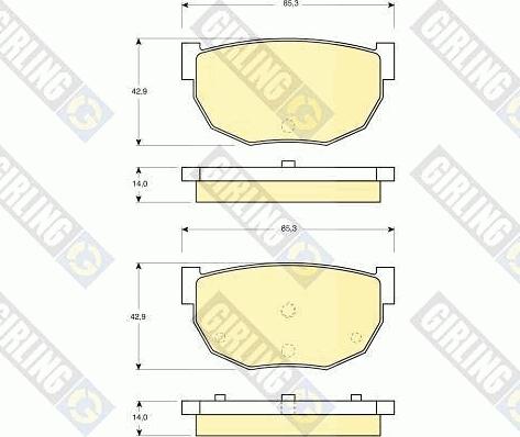 Girling 6103069 - Kit pastiglie freno, Freno a disco autozon.pro