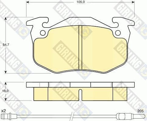 Girling 6103083 - Kit pastiglie freno, Freno a disco autozon.pro