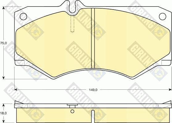 Girling 6103179 - Kit pastiglie freno, Freno a disco autozon.pro