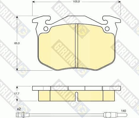 Girling 6103863 - Kit pastiglie freno, Freno a disco autozon.pro