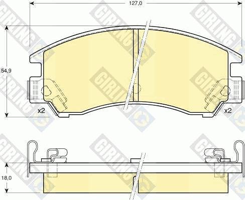 Girling 6103809 - Kit pastiglie freno, Freno a disco autozon.pro