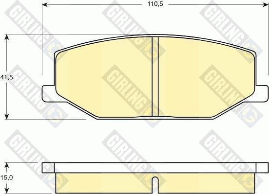 Girling 6103839 - Kit pastiglie freno, Freno a disco autozon.pro